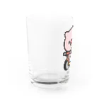 DECORのもっちり！敬語のぶたさん　自転車ver. Water Glass :left