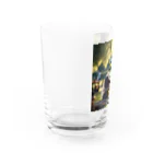 bootsのバーベキューをしているパンダ Water Glass :left