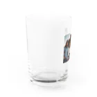 モフモフドラゴンのクールサーファー Water Glass :left