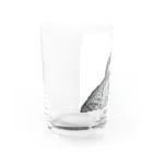 静かな山の頂へのフクロウ Water Glass :left