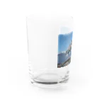 静かな山の頂への雲海の劔岳 Water Glass :left
