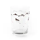 浅沼シオリ｜カップ酒愛好家の雷鳥しろくろグラス Water Glass :left