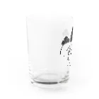 『Nothing Is Real』-- IN SUZURIの動物家紋。H.T.（桐とゾウ）黒 Water Glass :left