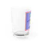 なで肩うさぎのTシャツ屋さんのUFOと黄色いネコ Water Glass :left