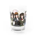 凛護隊　凛ちゃんショップの凛護隊ロゴ入り迷彩服全員集合グラス Water Glass :left