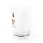 LalaHangeulの三毛猫さん ハングルデザイン  Water Glass :right