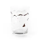 浅沼シオリ｜カップ酒愛好家の雷鳥しろくろグラス Water Glass :right