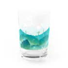 くねくね道の蓮とお釈迦様（グラス） Water Glass :right