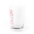 る〜ぷのシマエナガさんと薔薇 Water Glass :right
