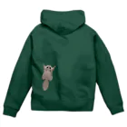 ねずりすSHOPのはりつきモモンガ斜 Zip Hoodie