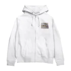 デイトーホキ＆100の三毛猫絵画 Zip Hoodie