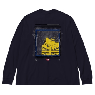 MORTORED WIRE FLOWER #backprint #yellowrogo  Big Long Sleeve T-Shirt
