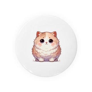 ふわふわねこ Tin Badge