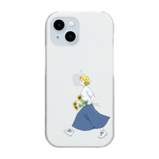進む！girl Clear Smartphone Case