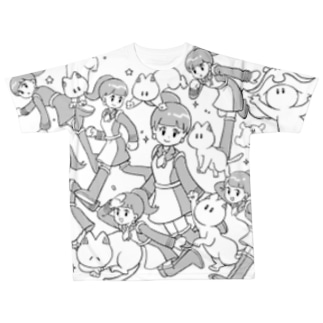 宇宙ガール＆CAT All-Over Print T-Shirt