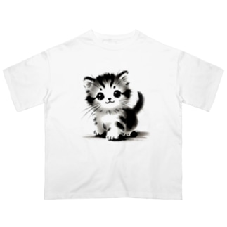水墨こねこ Oversized T-Shirt