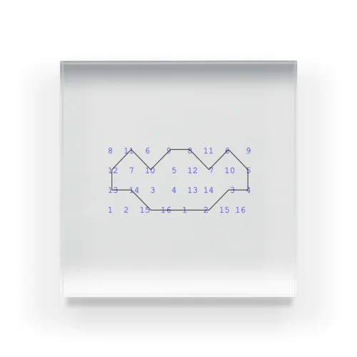 Auspicious Magic Square Acrylic Block
