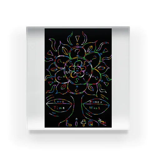 カラフルフラワー？ Acrylic Block