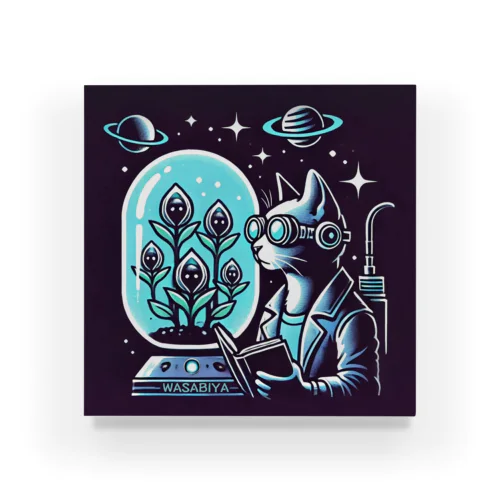 研究猫×WASABIYA　歌付き Acrylic Block