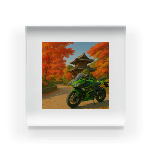 ご当地バイク旅　京都編　(フルカウル・green) Acrylic Block