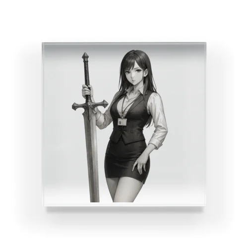 OL×武器（大剣）背景透過-墨のしらべ- Acrylic Block