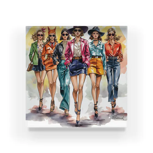 古着風 Acrylic Block