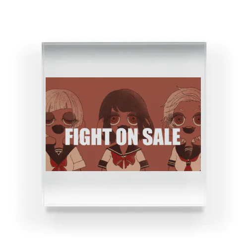 FIGHT ON SALE Acrylic Block