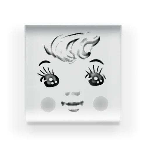 モノトーンチャーミーちゃん(顔大) Acrylic Block