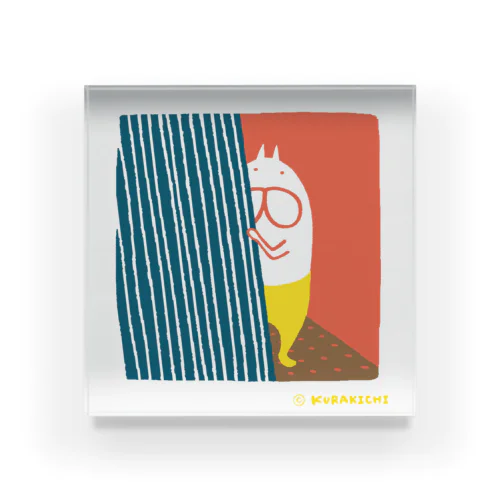 ねこタイツがみている Acrylic Block