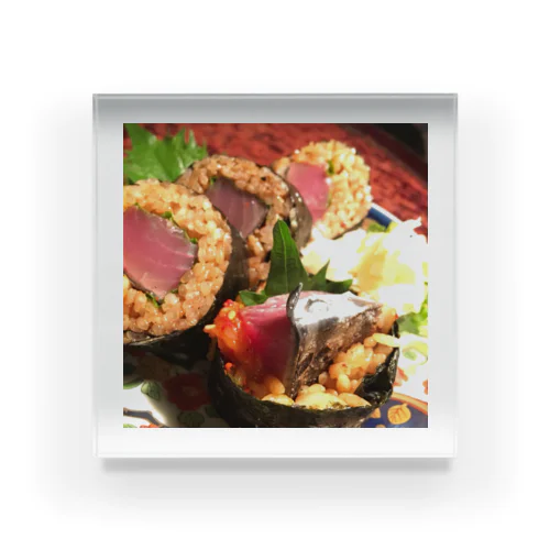 呑み屋ぶち鰹藁焼き巻 Acrylic Block