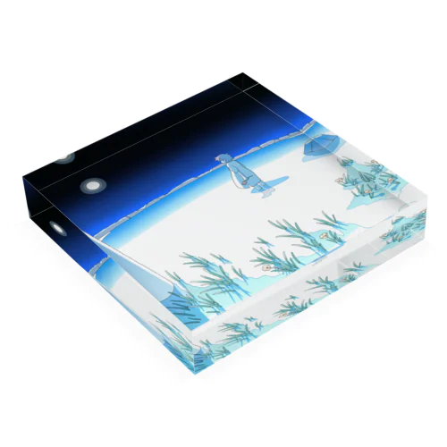 夜は水たまり Acrylic Block