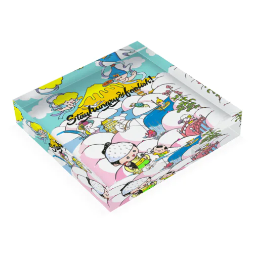 ミルク滝桃源郷カラーオールスターズ Acrylic Block