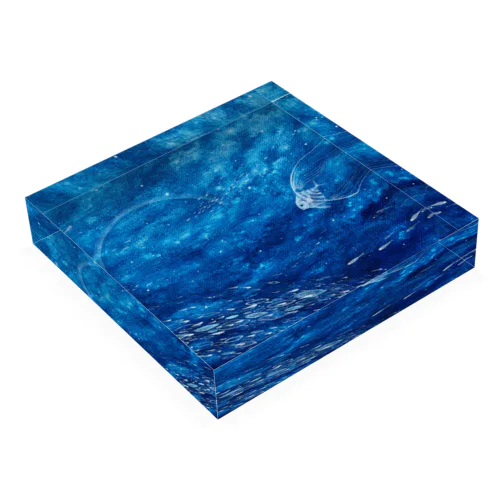 「 宇宙のとちゅう〜糸を引く」 Acrylic Block