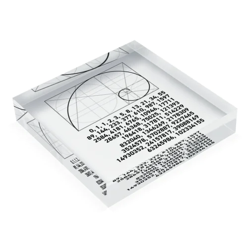 fibonacci  Acrylic Block