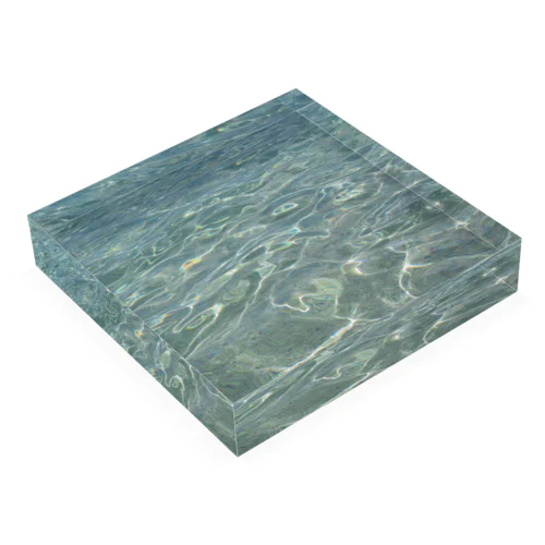 沖縄座間味の海【波A-1】水面（みなも）｜ZAMAMIの文字なし Acrylic Block