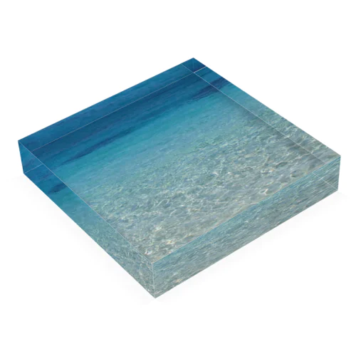 沖縄座間味の海【波B-1】慶良間ブルー｜ZAMAMIの文字なし Acrylic Block
