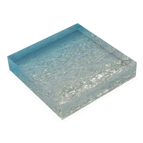 沖縄座間味の海【波C-1】波打ちぎわ｜ZAMAMIの文字なし Acrylic Block