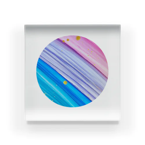 ✶レインボーストライプアート✶ Acrylic Block