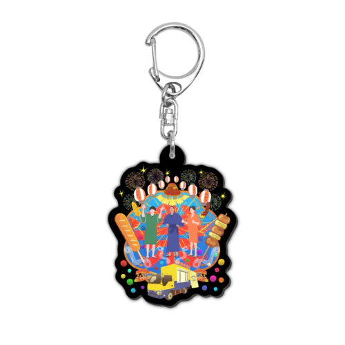ひみつ基地。千葉の親子三代夏祭り2025 出店記念グッズ Acrylic Key Chain
