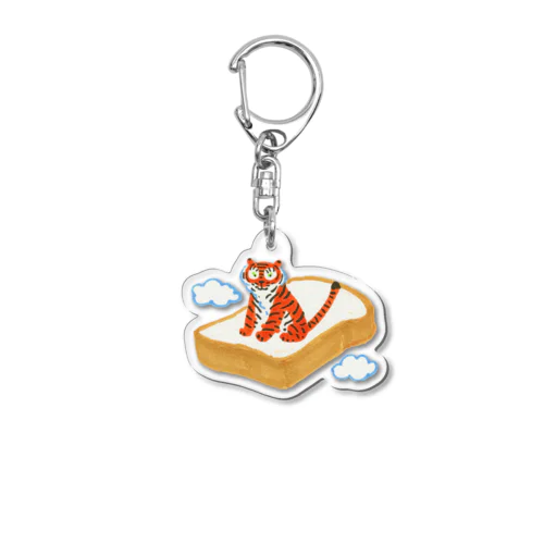 イギリスパンとトラちゃん（ステッカー、缶バッジ） Acrylic Key Chain