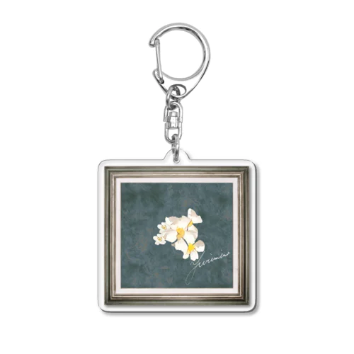 Wild Rose Acrylic Key Chain