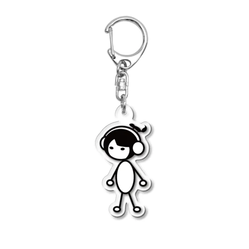 きつね渾身の自画像キーホルダー Acrylic Key Chain