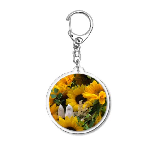 んこさまとひまわり（○型） Acrylic Key Chain