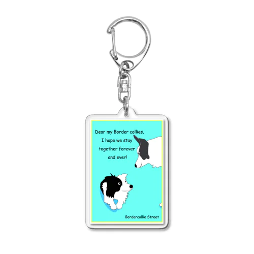 Border Collie 89 Acrylic Key Chain