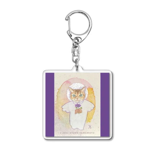 猫天使シリーズ 「アネモネ」 Acrylic Key Chain