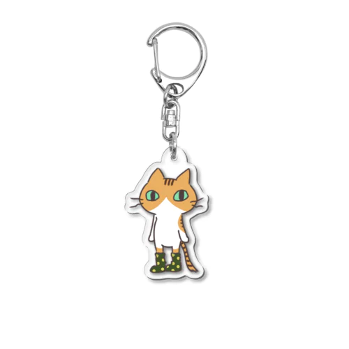 茶白×水玉 Acrylic Key Chain