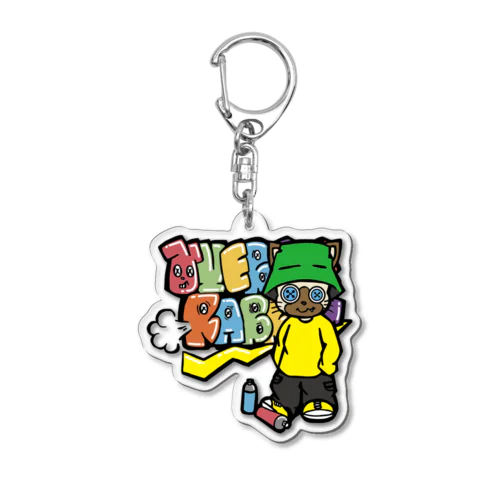 グラフィティ猫 Acrylic Key Chain
