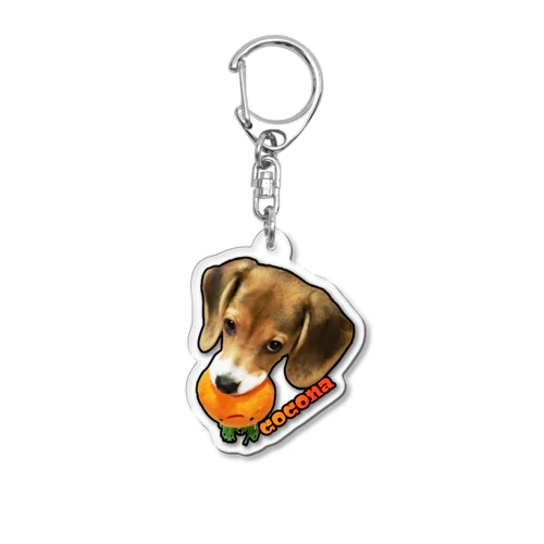 にんじんさんをくわえたここなちゃんキーホルダー Acrylic Key Chain