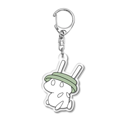 頭にストロー刺さってるいるいアクリルキーホルダー Acrylic Key Chain