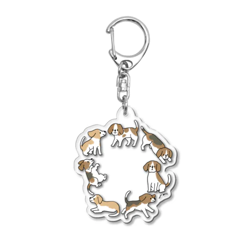 ビーグルのわ Acrylic Key Chain